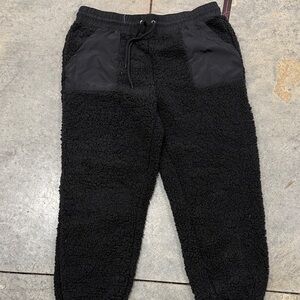 No Boundaries Black Sherpa Joggers